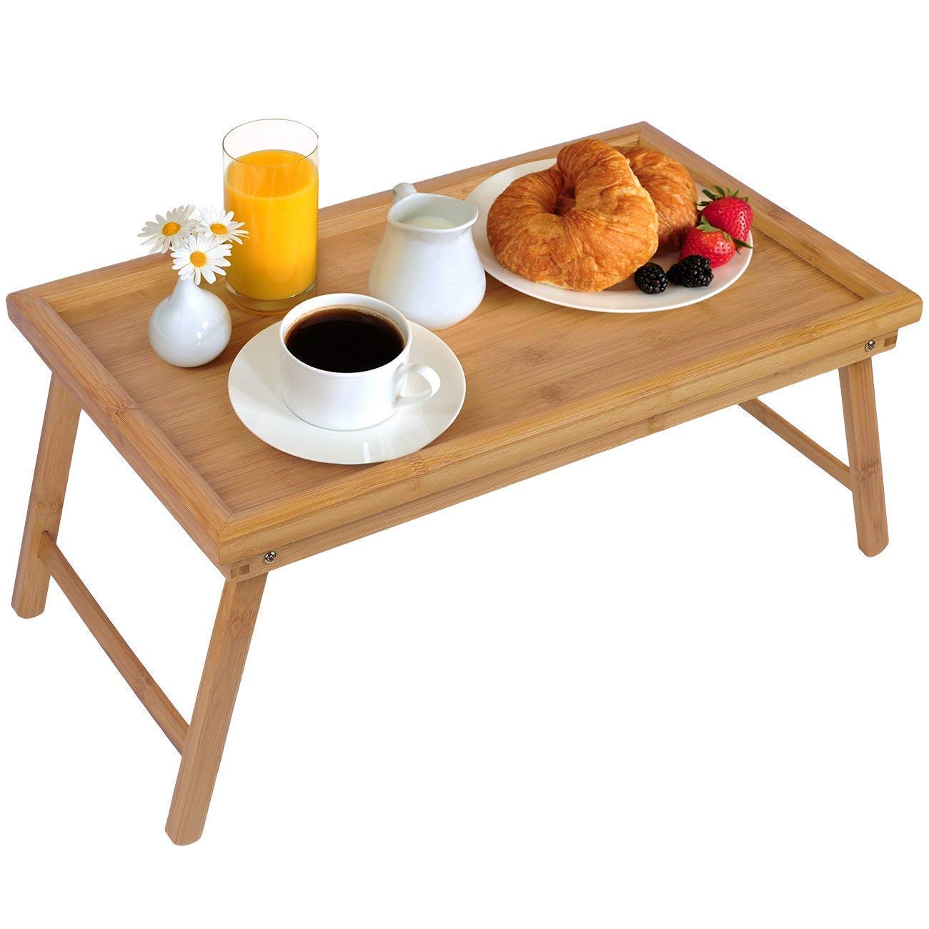 Bamboo Bed Tray With Foldable Legs