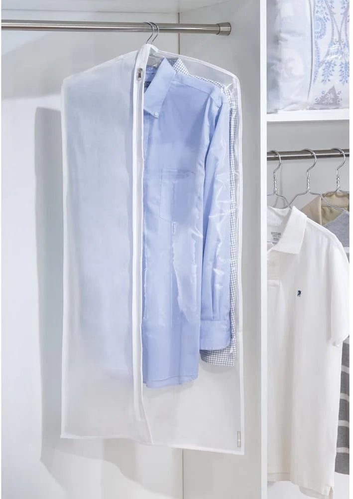 Lightweight Clear Full Zipper Garment Bags - 5 Pack