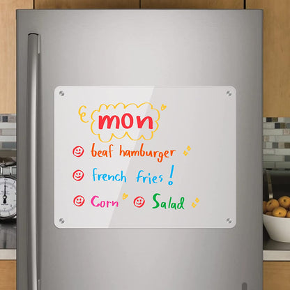 Magnetic Acrylic Note Board for Refrigerator