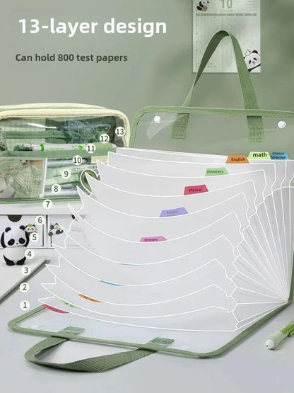 Transparent 13 Pocket A4 Carry Bag