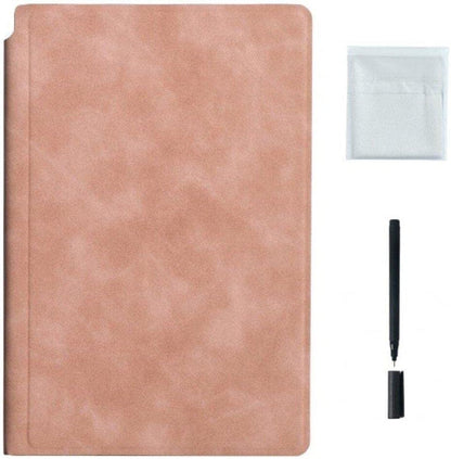 Reusable PU Leather Whiteboard Notebook