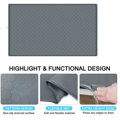 FlexTray - Silicone Mat with Raised Edge
