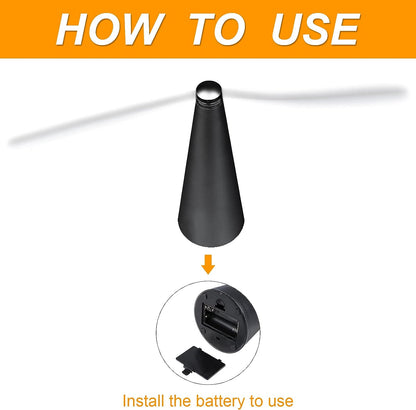 Battery Operated Fly Repellent Fan - Black