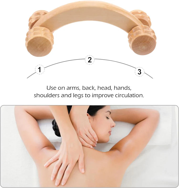 Gua Sha Anti-Cellulite Massage Roller - 4 Wheel Body Sculpting Tool