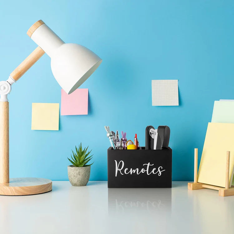 Rustic Wooden Remote Control Holder