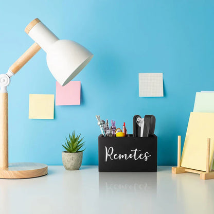 Rustic Wooden Remote Control Holder