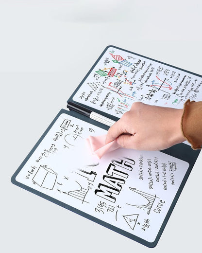 Reusable PU Leather Whiteboard Notebook