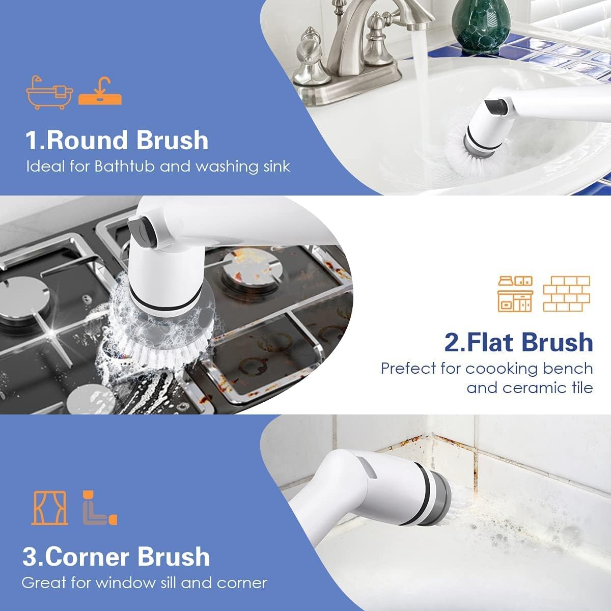 Cordless Electric Spin Scrubber