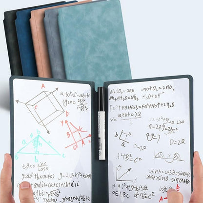 Reusable PU Leather Whiteboard Notebook