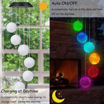 Solar Colour Changing LED Ball Hanging Lamp