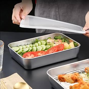 Stainless Steel Food Storage Container Set with Lids