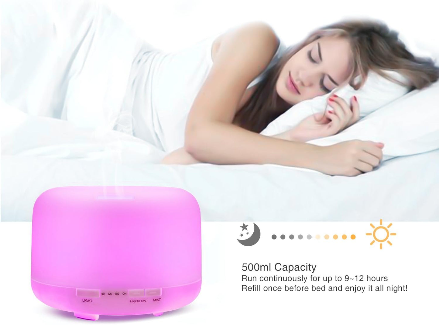 Ultrasonic Aromatherapy Essential Oil Diffuser - 300ml