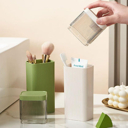 Portable Travel Toothbrush Holder Case – 2-in-1 Toothpaste &amp; Toothbrush Travel Storage Solution