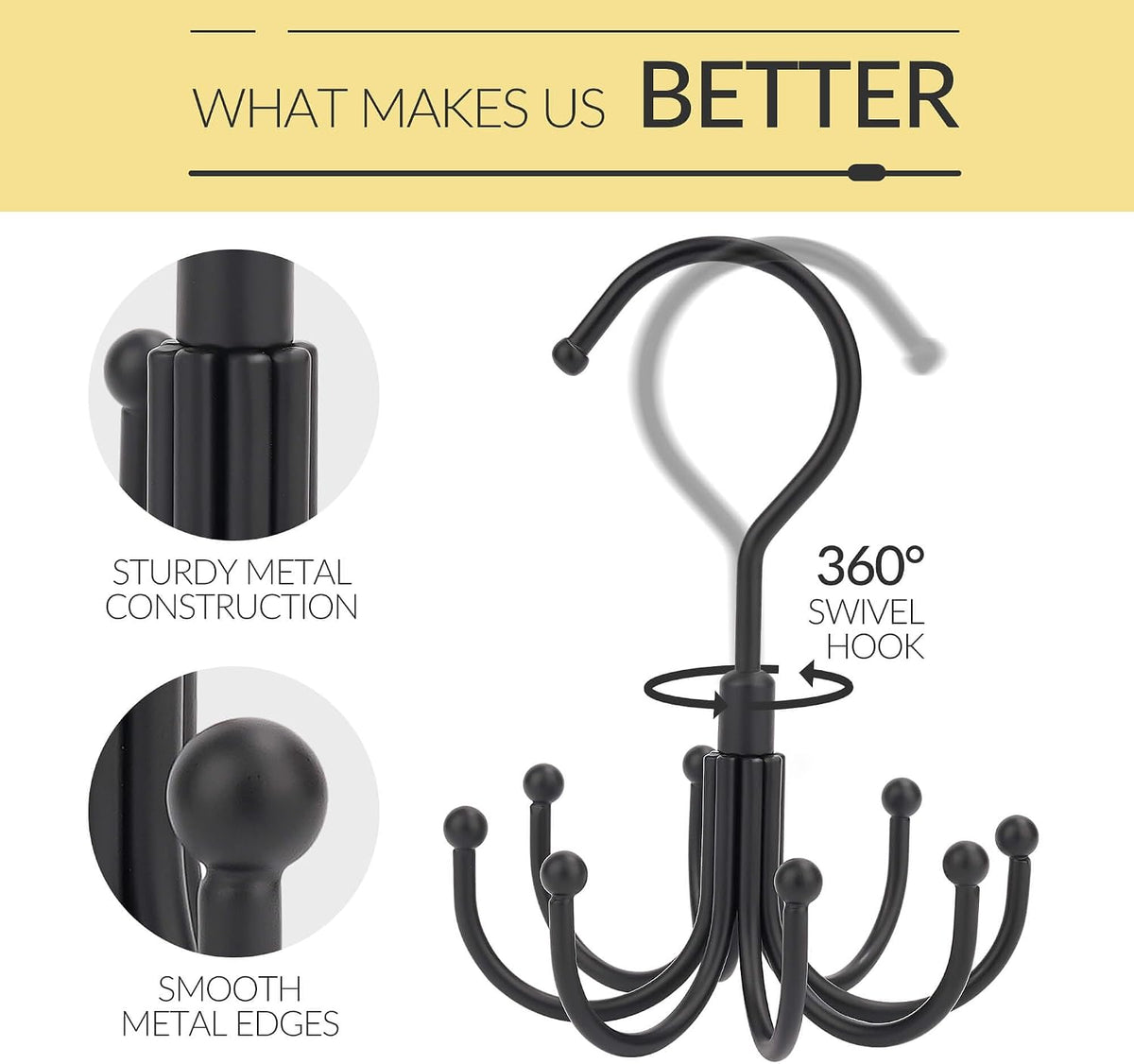 Rotating Accessory Hanger – Closet Organizer