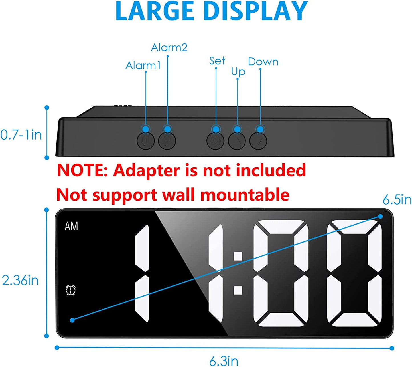 Modern Minimalist LED Clock Mirror