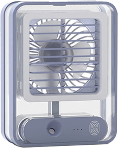 Portable Battery Fan with Mist Spray and LED Night Light