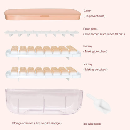 Ice Cube Storage Box with 2 Ice Trays