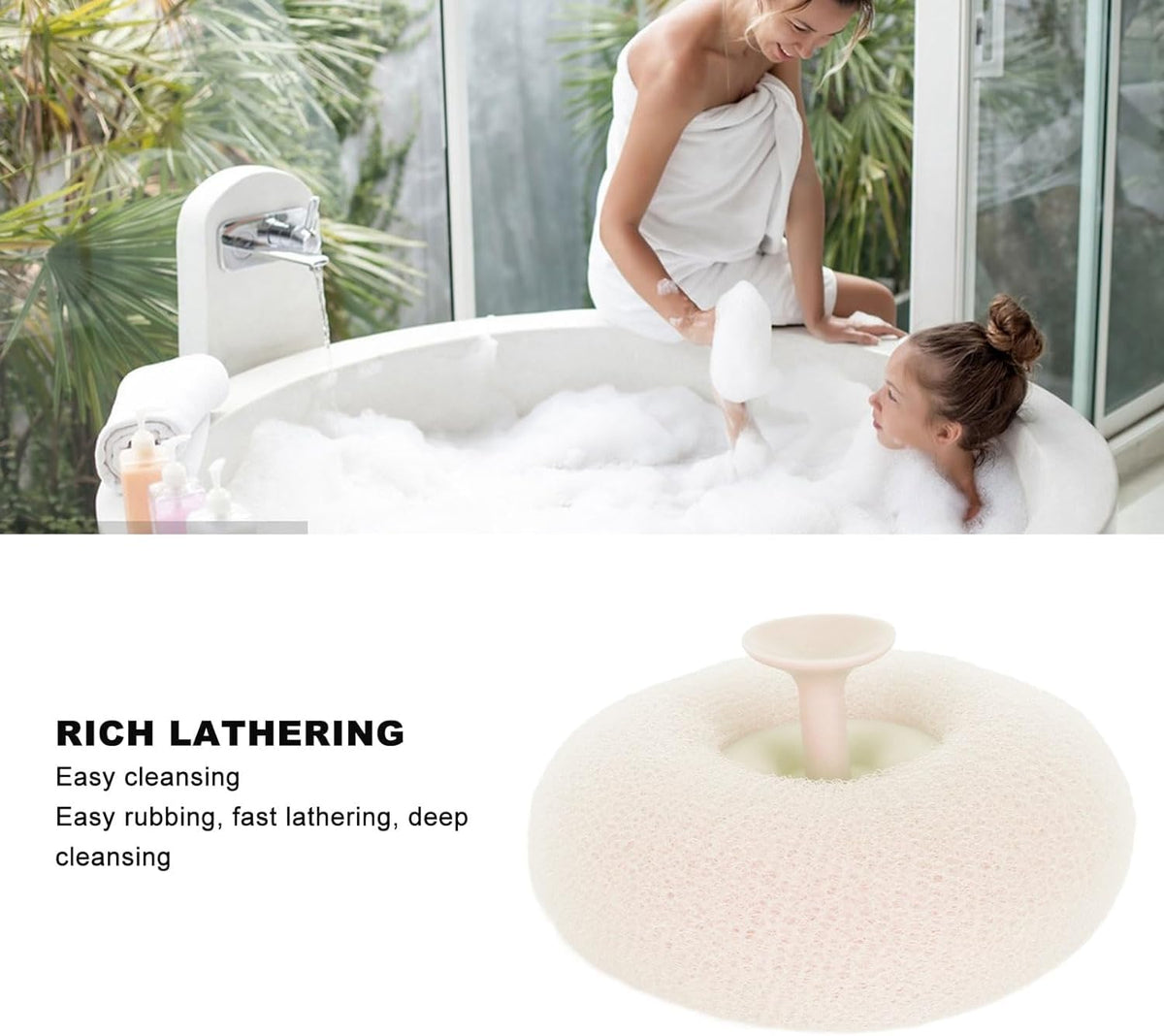 Body Loofahs – Shower Bath Exfoliating Scrubbers with Suction Cup