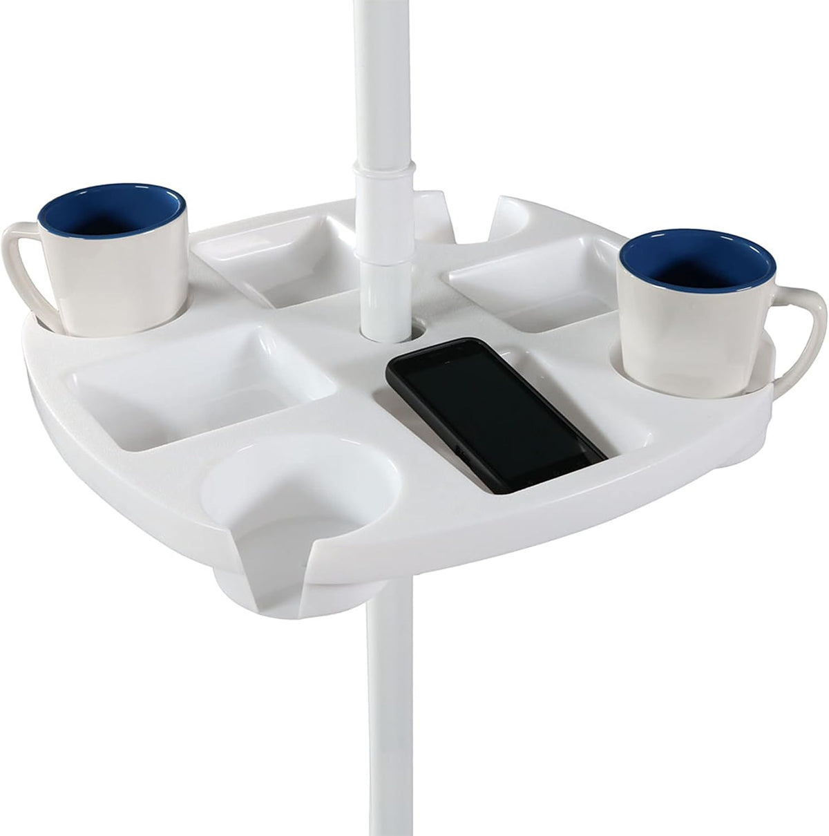 Beach Umbrella Cup Holder with Tray - for Beach & Patio Umbrellas