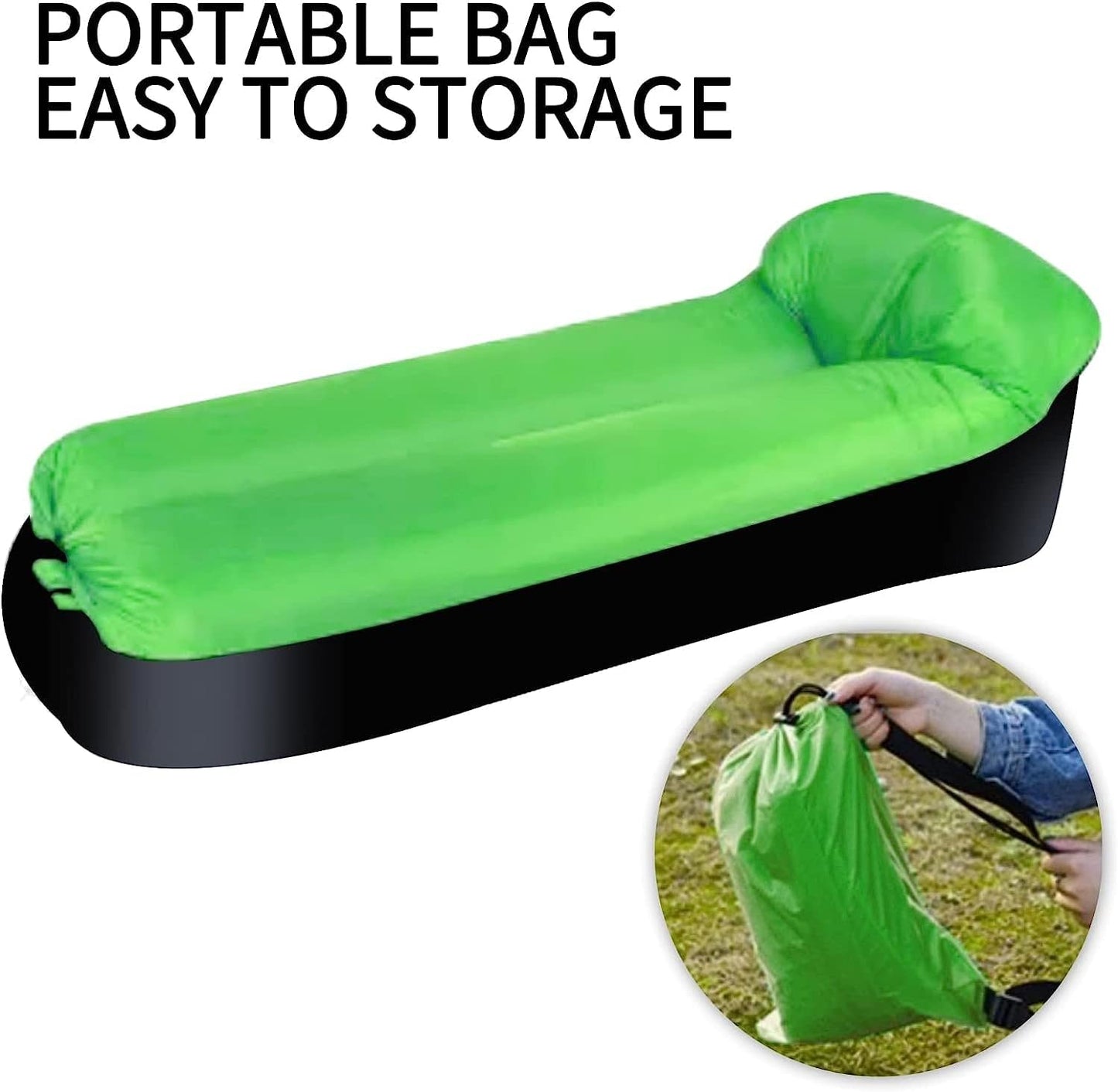 Inflatable Air Lounger with Back Rest