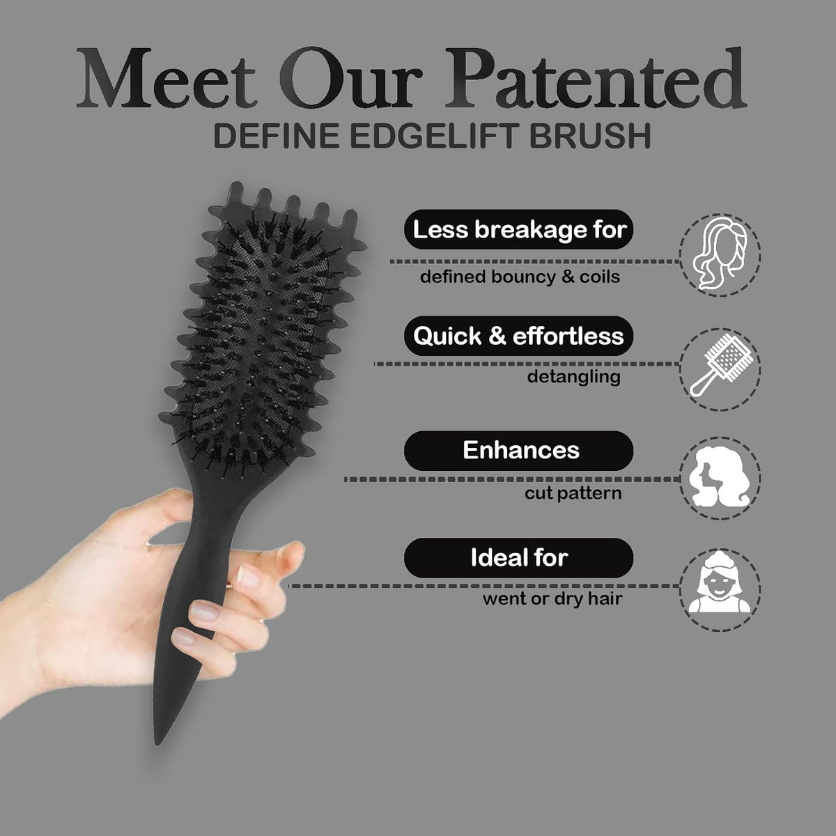 Luxury Curl Styling Brush – Detangling Styling Tool