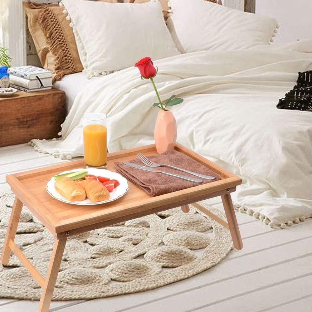 Bamboo Bed Tray With Foldable Legs