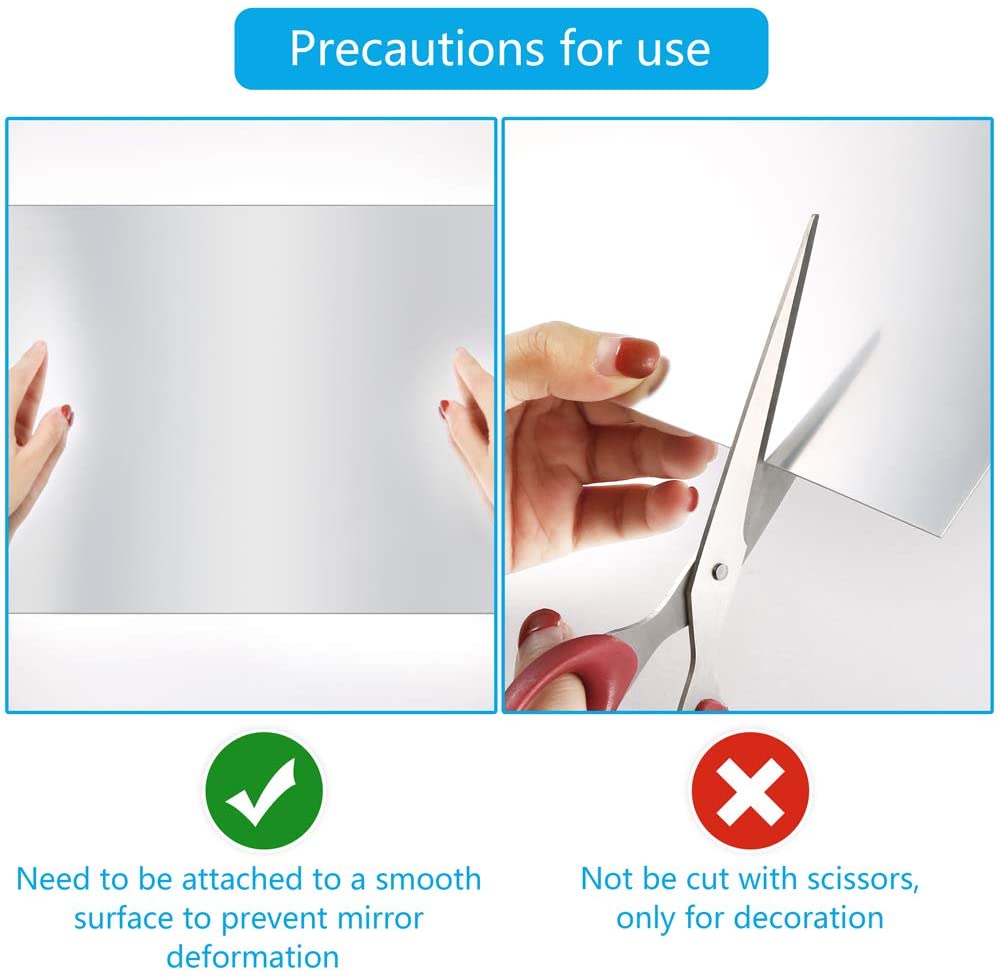 Self Adhesive Mirror Wall Sticker - Rectangular