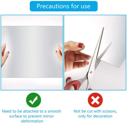 Self Adhesive Mirror Wall Sticker - Rectangular