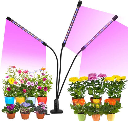 3-Head Grow Light for Indoor Plants