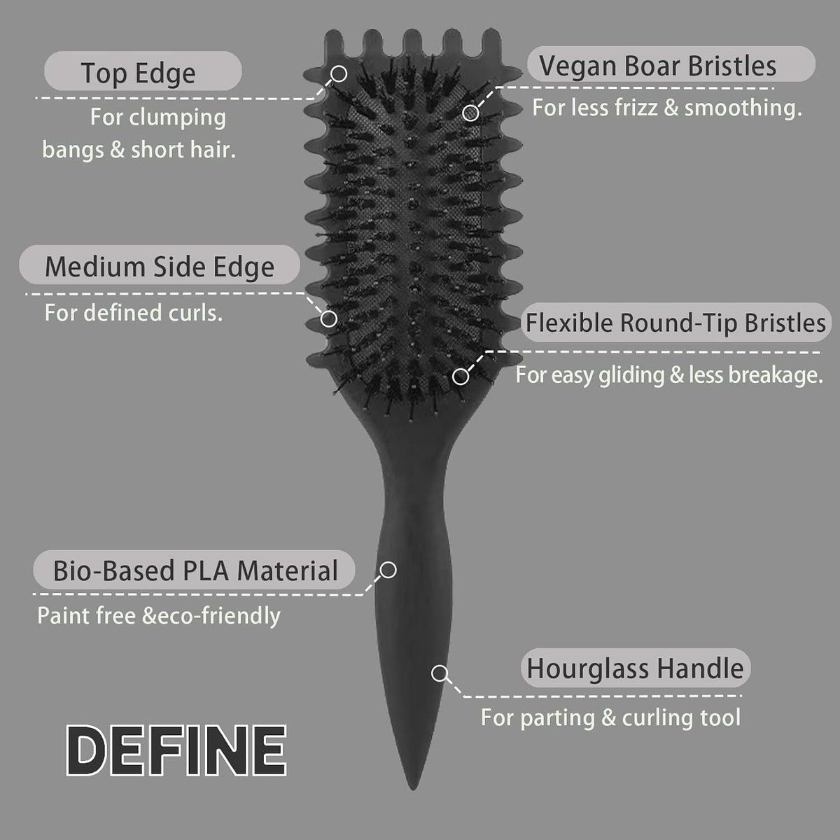 Luxury Curl Styling Brush – Detangling Styling Tool