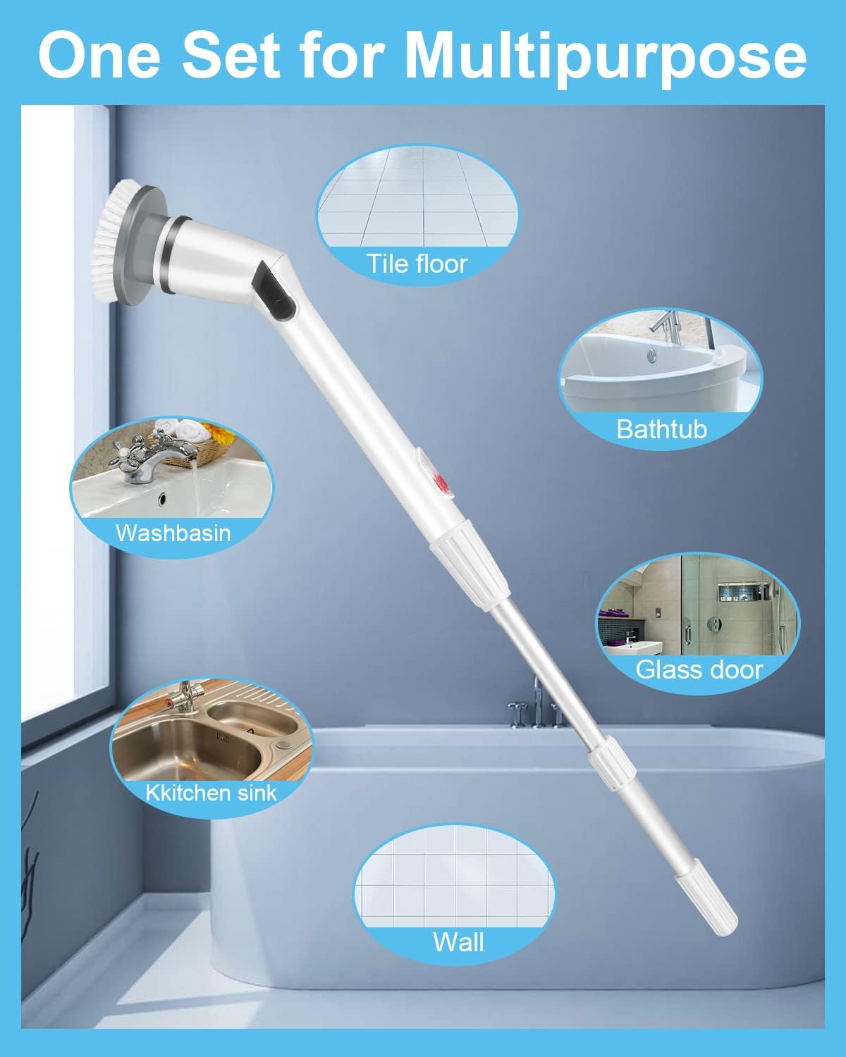 Cordless Electric Spin Scrubber