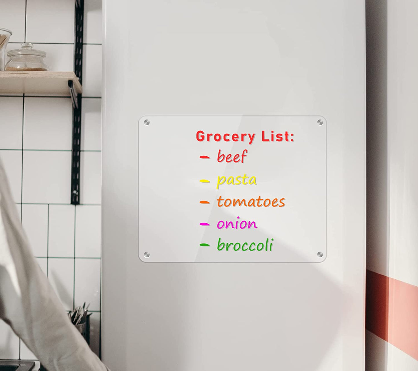 Magnetic Acrylic Note Board for Refrigerator