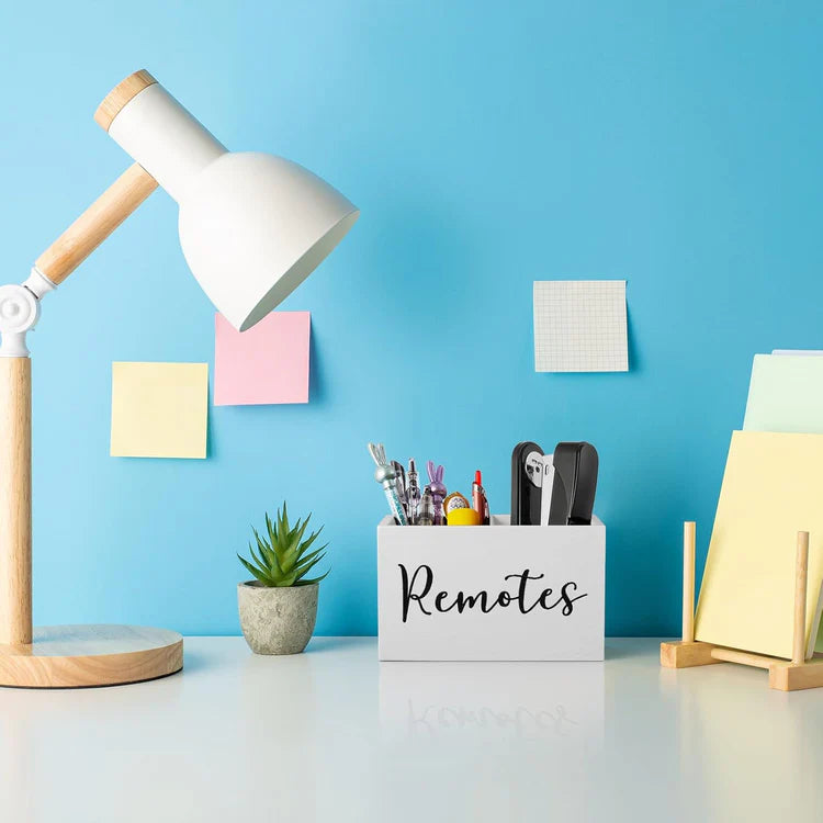 Rustic Wooden Remote Control Holder