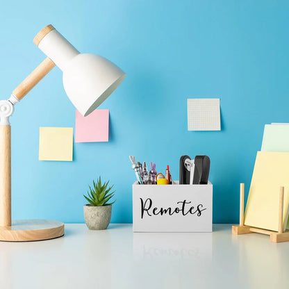 Rustic Wooden Remote Control Holder