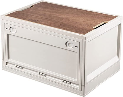 Folding Box With Wooden Lid