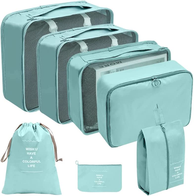 7Pcs Travel Luggage Organizer Packing Cubes