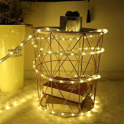 Solar Outdoor PVC Tube String Light -  200 LEDs, Copper Wire, IP65 Waterproof