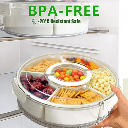 6 Compartments Rotating Snack Preserver/Server