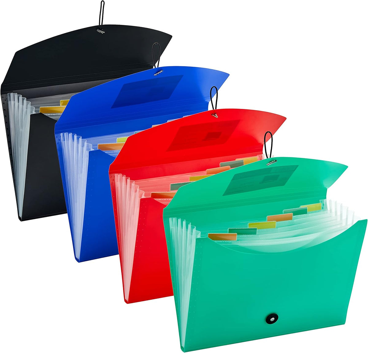 7 Pockets Expanding File Folders with Cord Button Closure