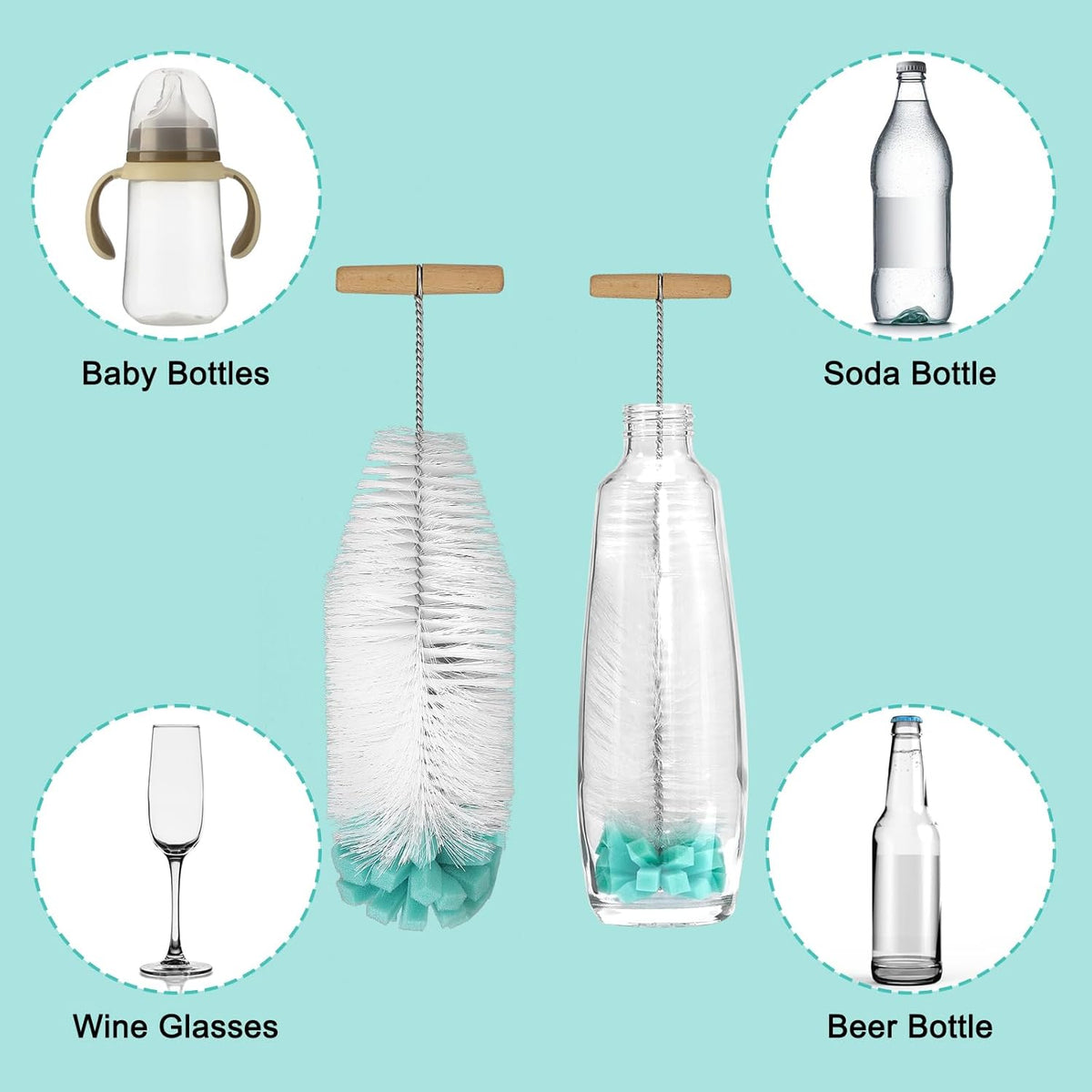 BottleMaster Heavy‑Duty Cleaning Brush