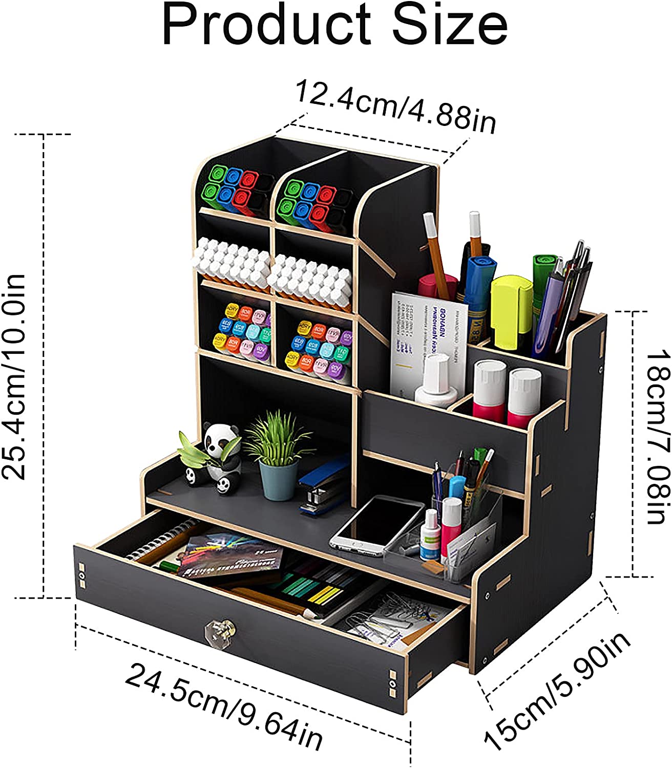 Stationery Storage Box with Drawer