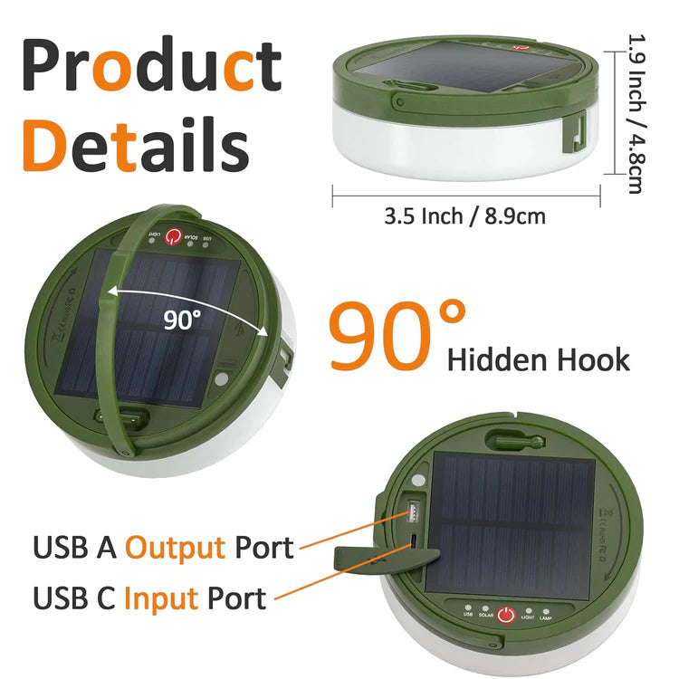Solar Camping String Light and Down Light -10m