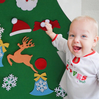 DIY Felt Christmas Tree Set with Ornaments