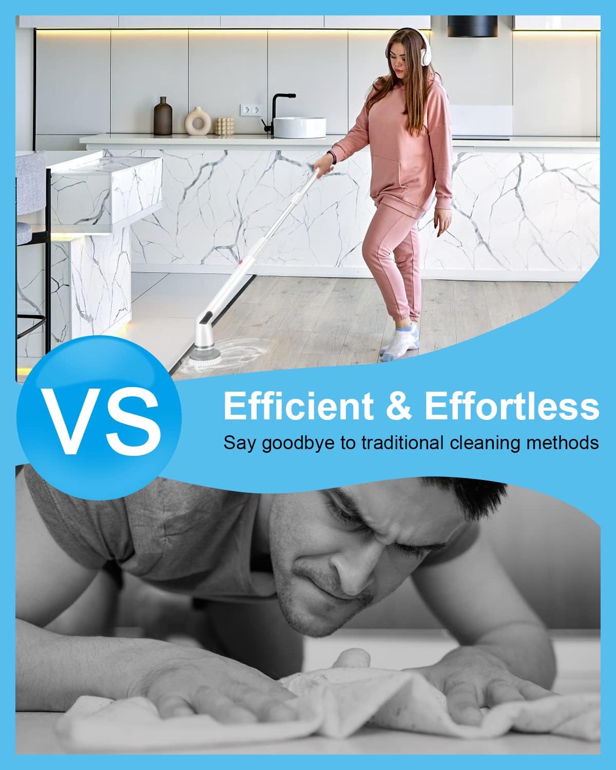 Cordless Electric Spin Scrubber