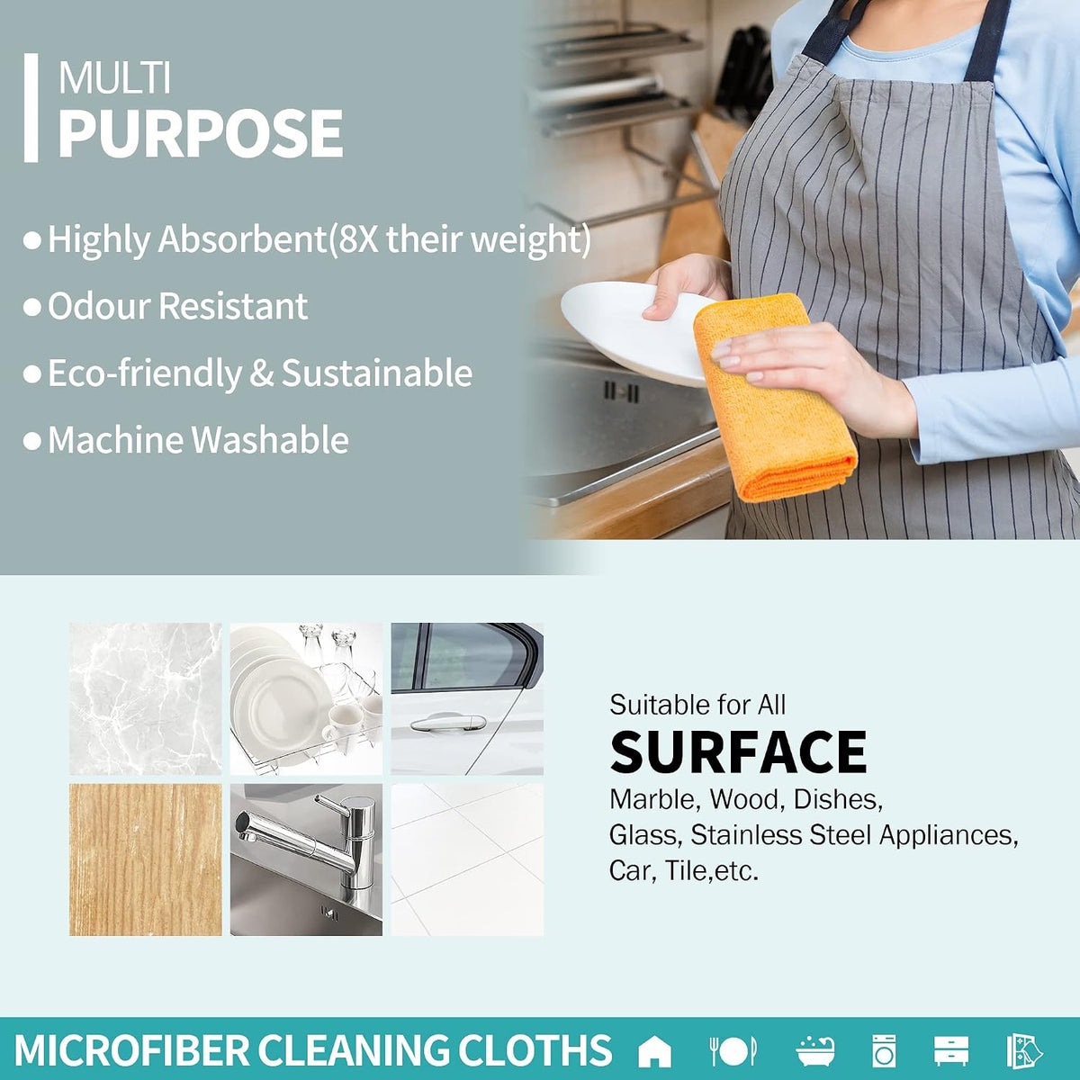 Microfiber Cleaning Cloths – 20 Pack