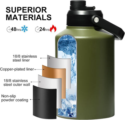 Multi-purpose Matte Finish Thermal Water Bottle - 2l & 3.8l