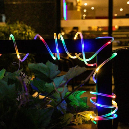 Solar Outdoor PVC Tube String Light -  200 LEDs, Copper Wire, IP65 Waterproof