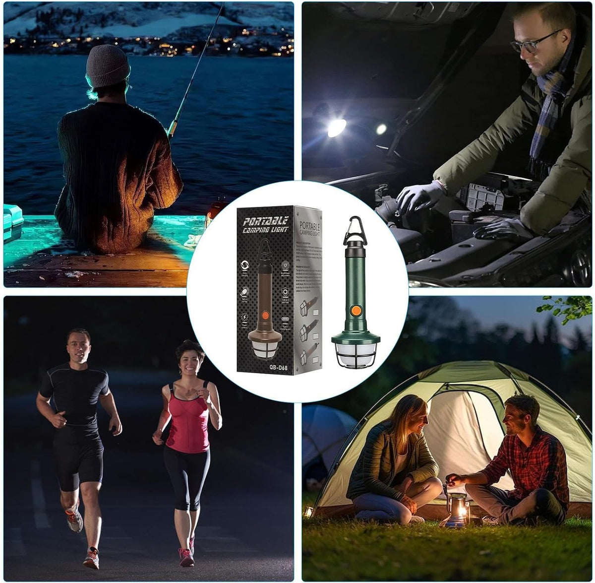 Portable Camping Light  with Carabiner Clip