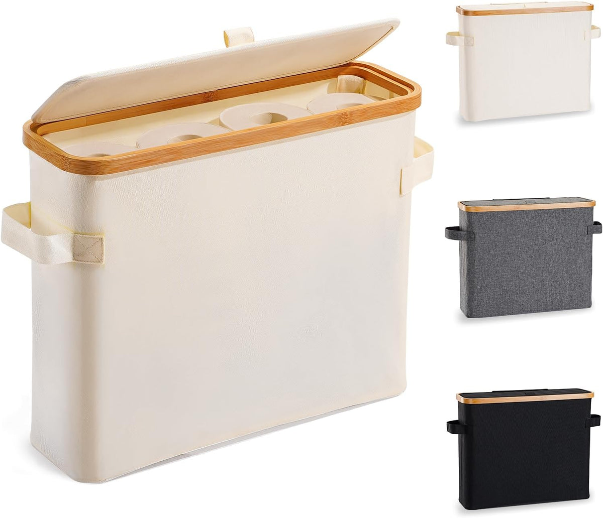 HideAway Bamboo Toilet Paper Storage Bin