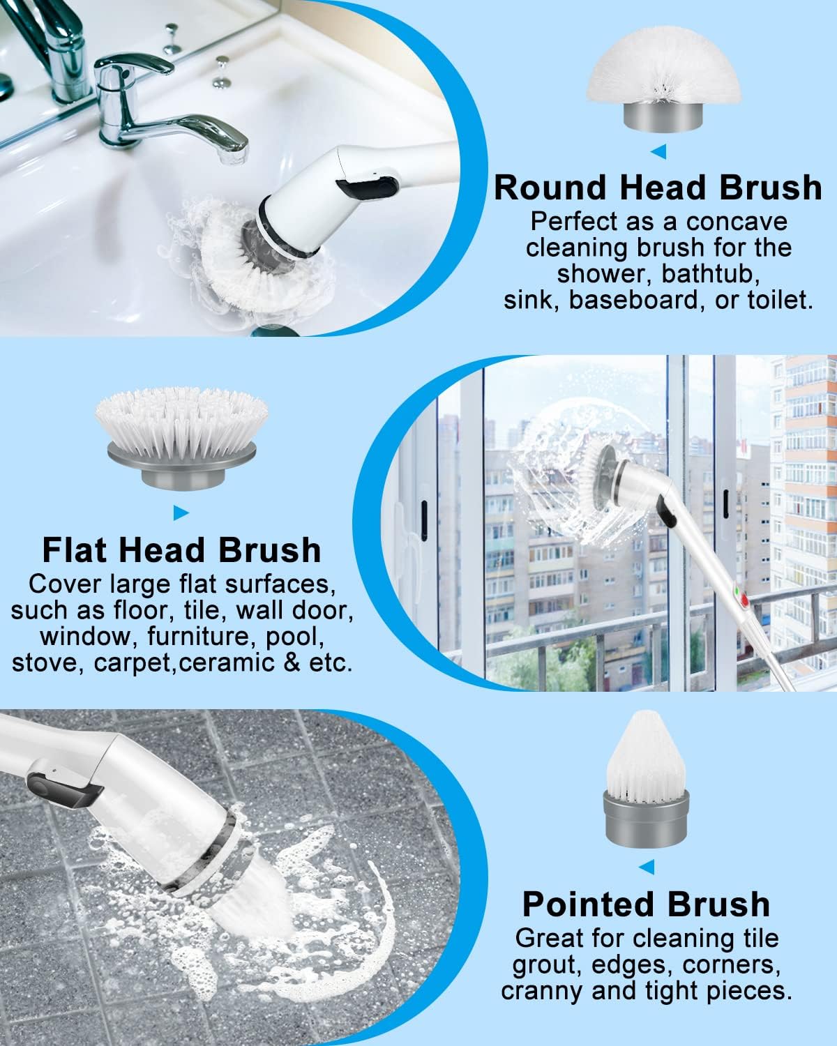 Cordless Electric Spin Scrubber